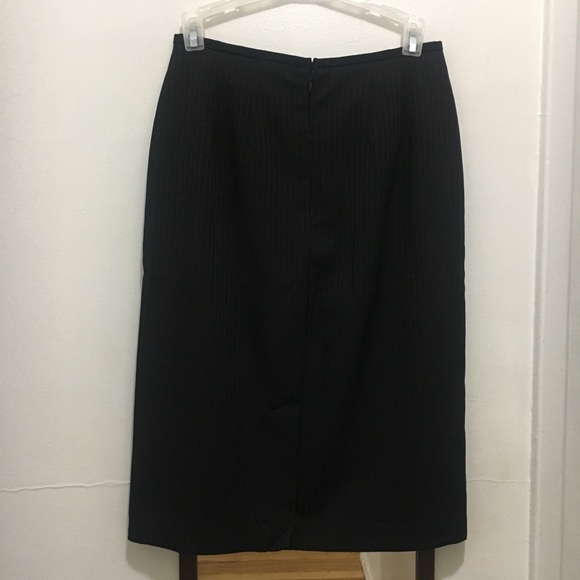 Vintage High Waisted Black Striped Skirt - Picture 5 of 7